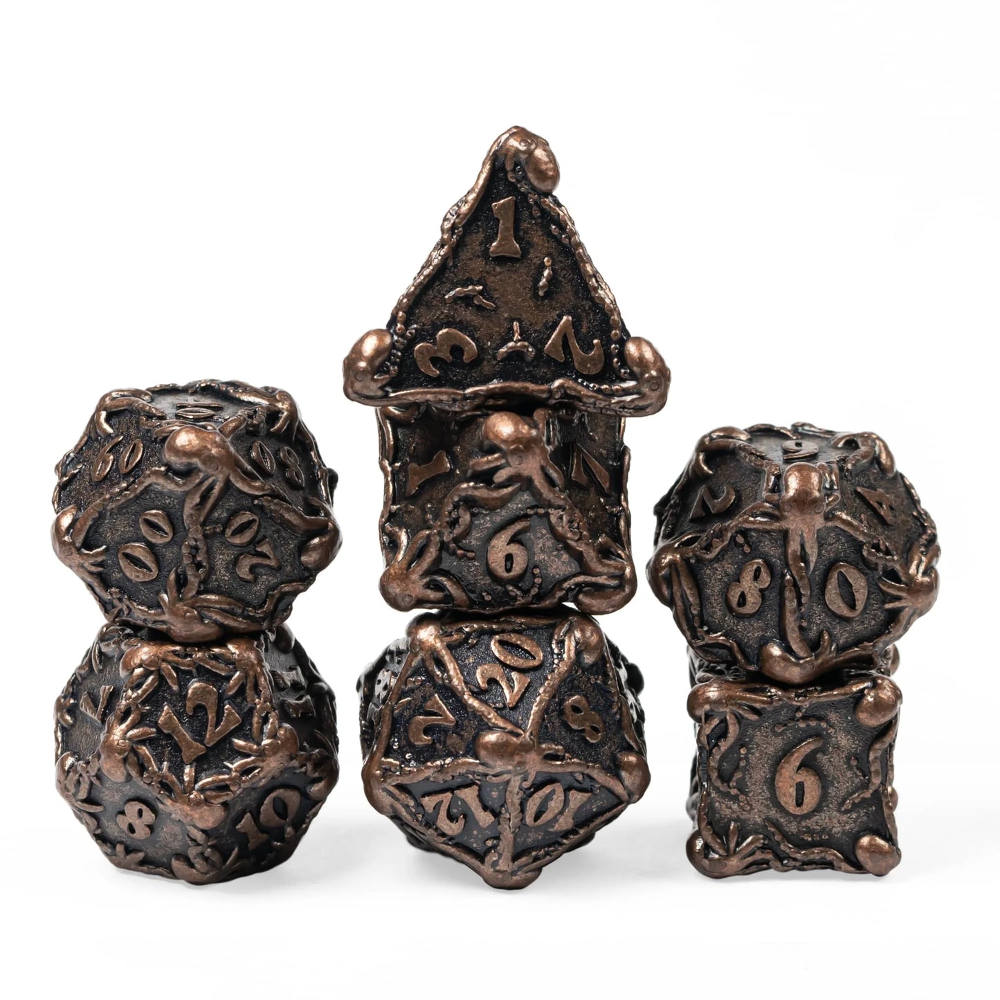 Cthulhu Metal Dice - Red Copper