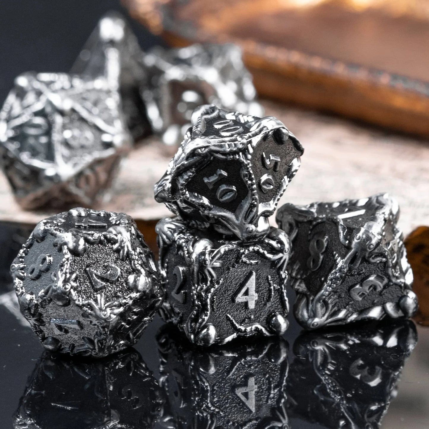 Cthulhu Metal Dice - Ancient Silver