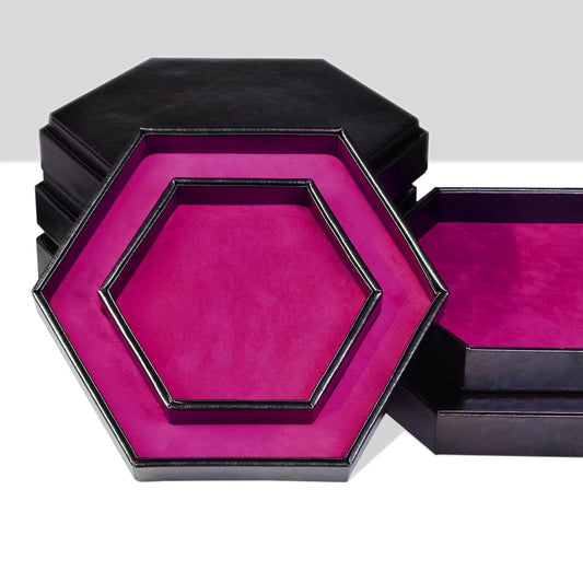 Hexagon Dice Case and Tray - Light Purple