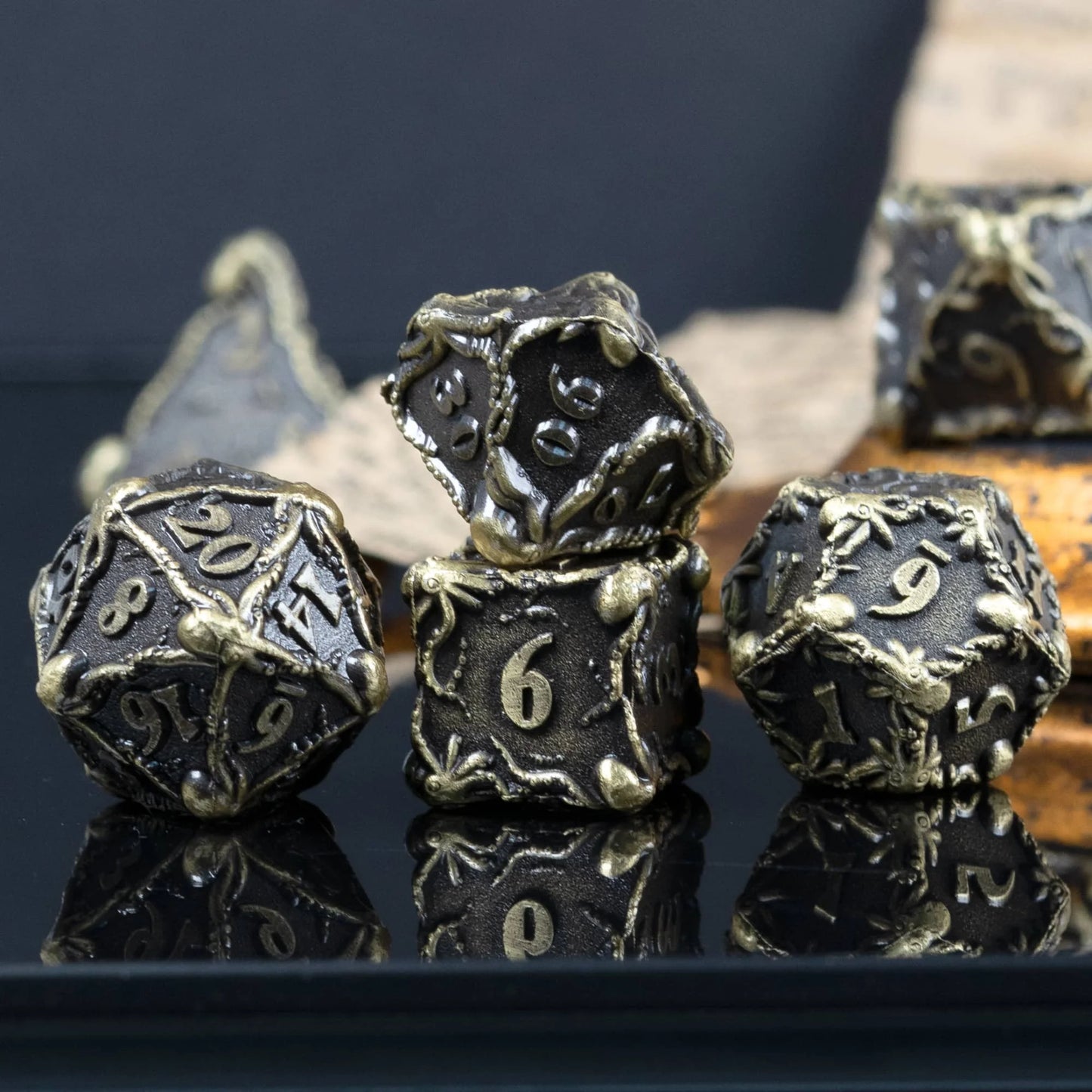 Cthulhu Metal Dice - Ancient Red Copper