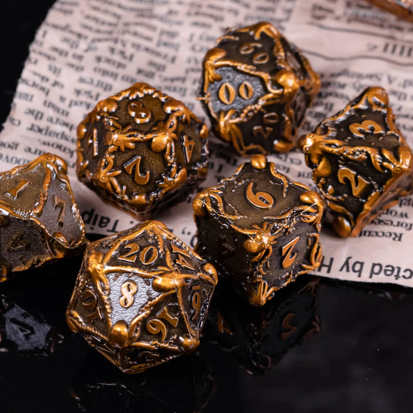 Cthulhu Metal Dice - Ancient Red Copper