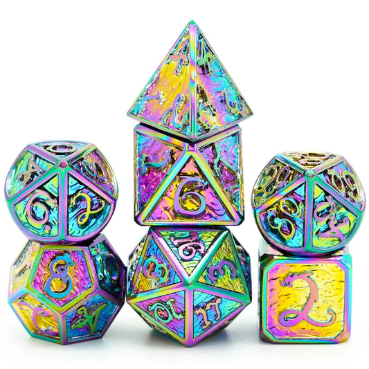 Dragon Font Metal Dice - Tempered