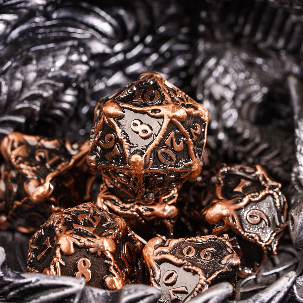 Cthulhu Metal Dice - Red Copper