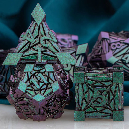 Edge Capped Metal Dice - Spellbound