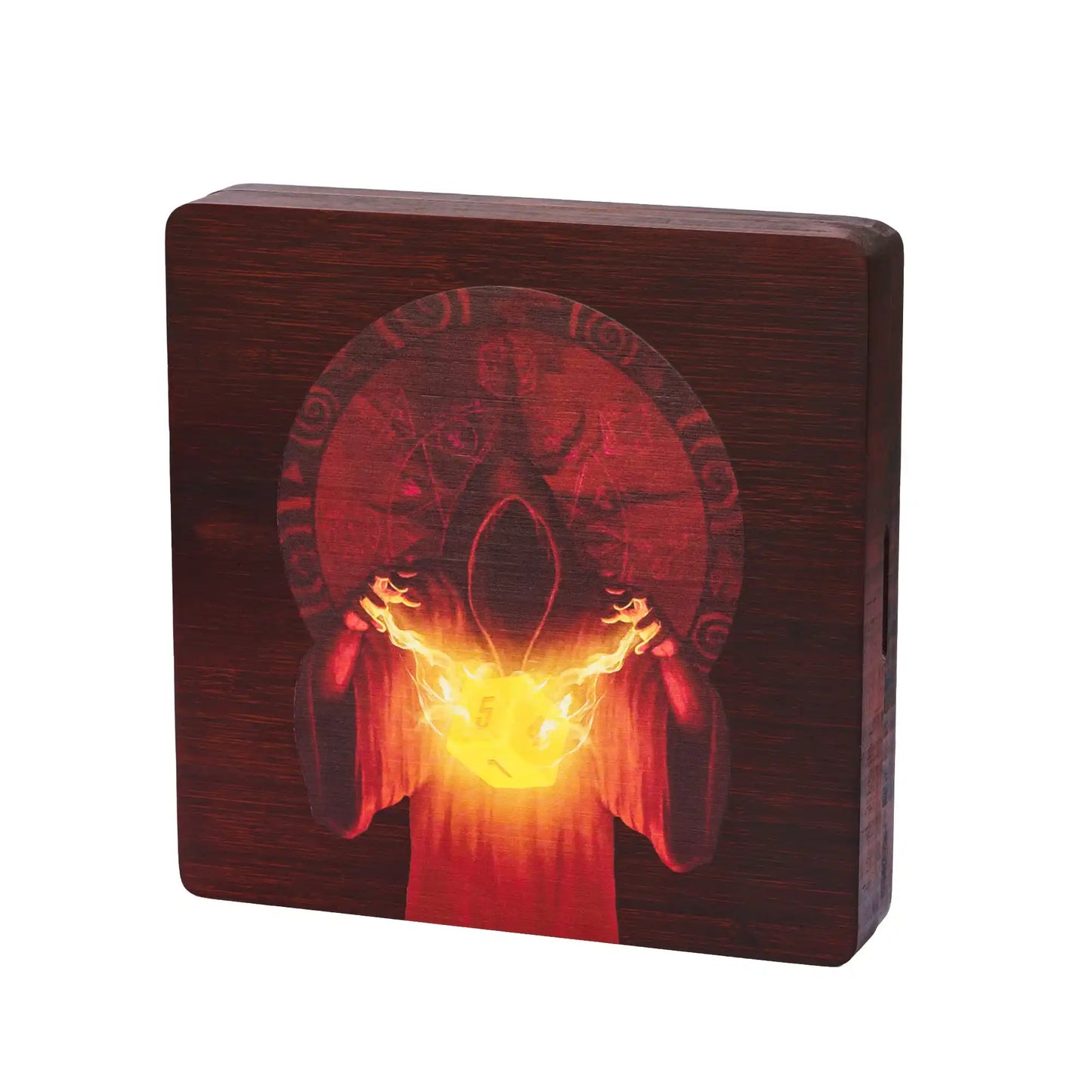 Wooden Dice Case and Tray - Wizard