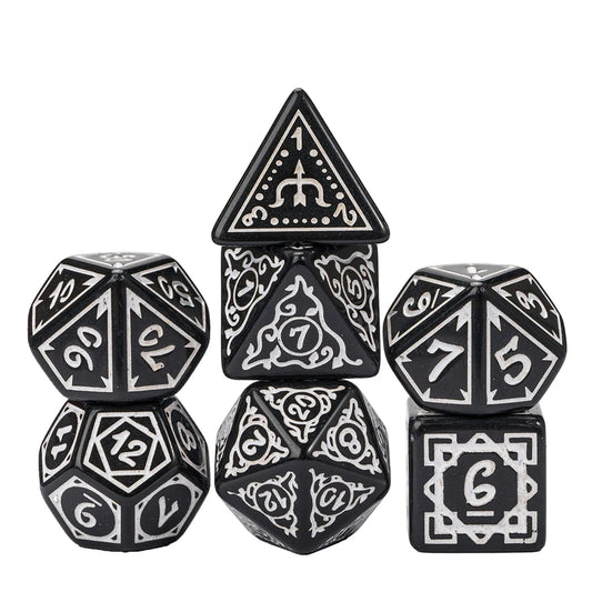 Framed Edges Acrylic Dice - Black and White