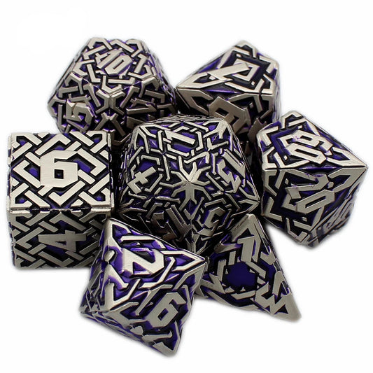 Celtic Metal Dice - Elegant Purple