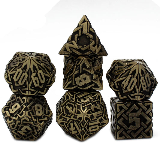 Celtic Metal Dice - Gold