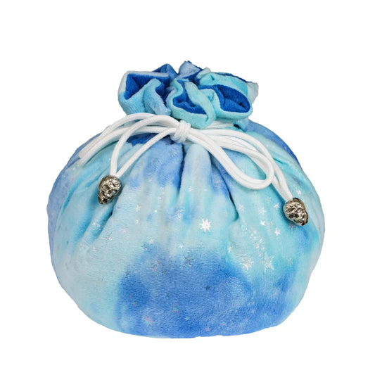 D20 Drawstring Dice Bag - Blue White Moon