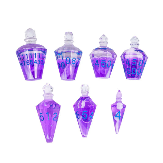 Potion Bottles Dice - Cloudy Purple