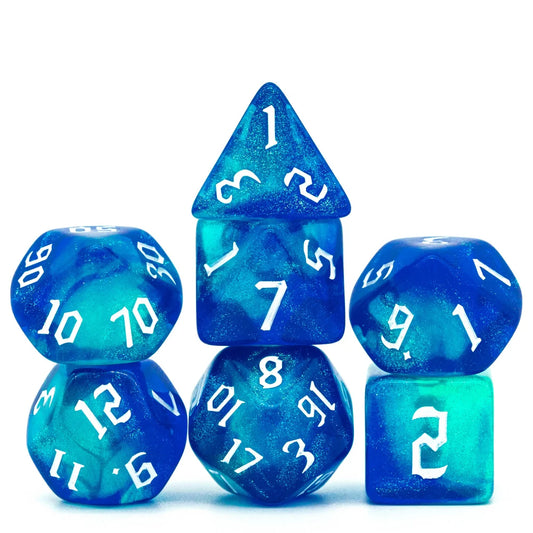 Glitter Dice - Blue Cyan