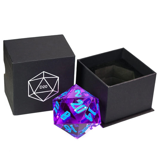 55mm Single Large Acrylic Die - Crystal Purple