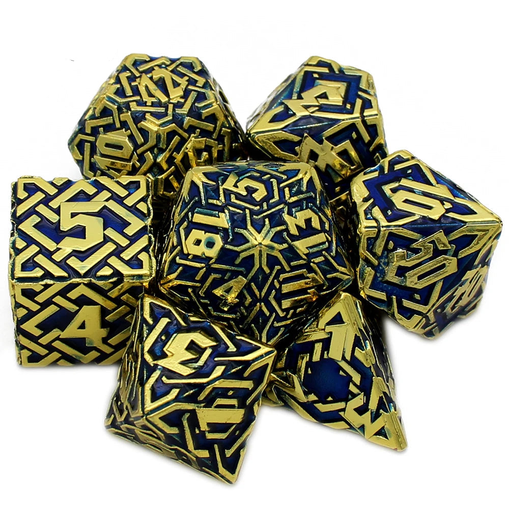 Celtic Metal Dice - Royal Blue