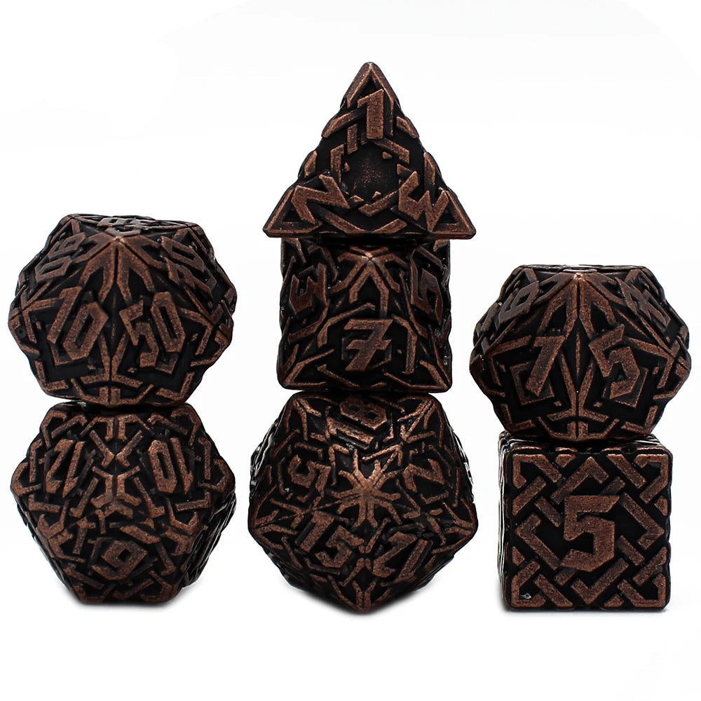 Celtic Metal Dice - Dark Bronze