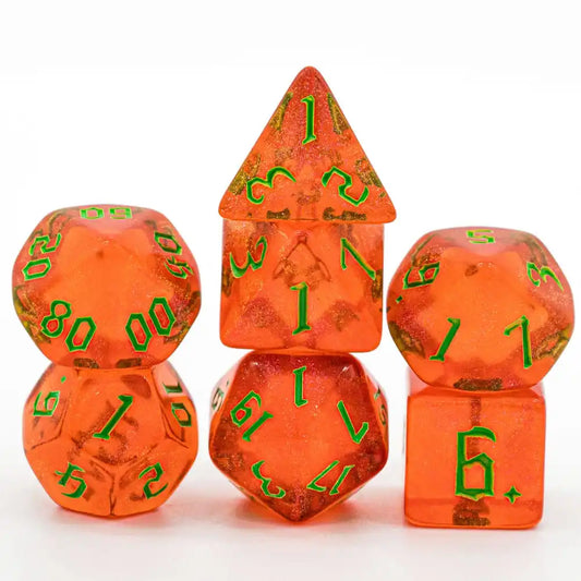 Glitter Dice - Dark Orange