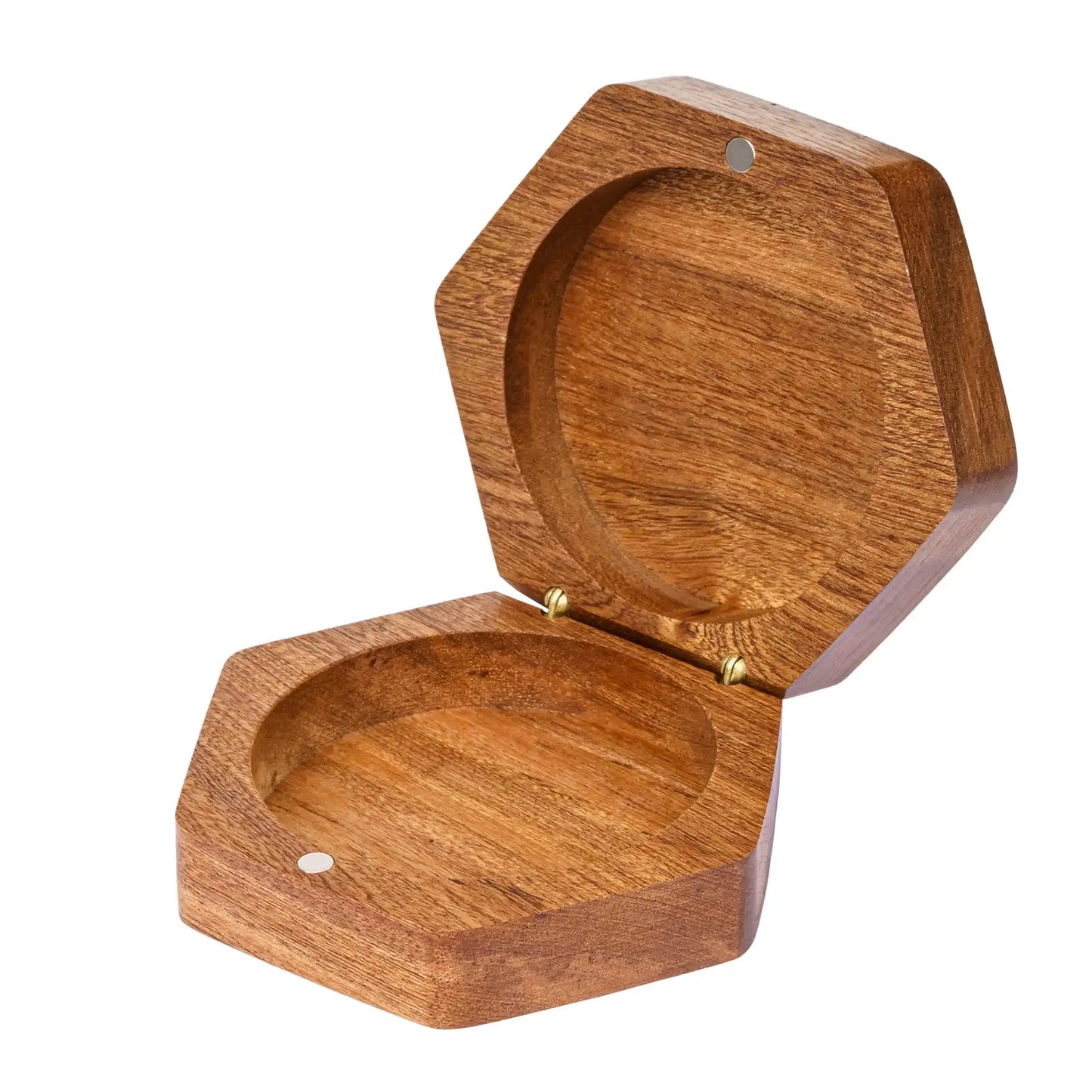 Hexagon Wooden Dice Box - Compass