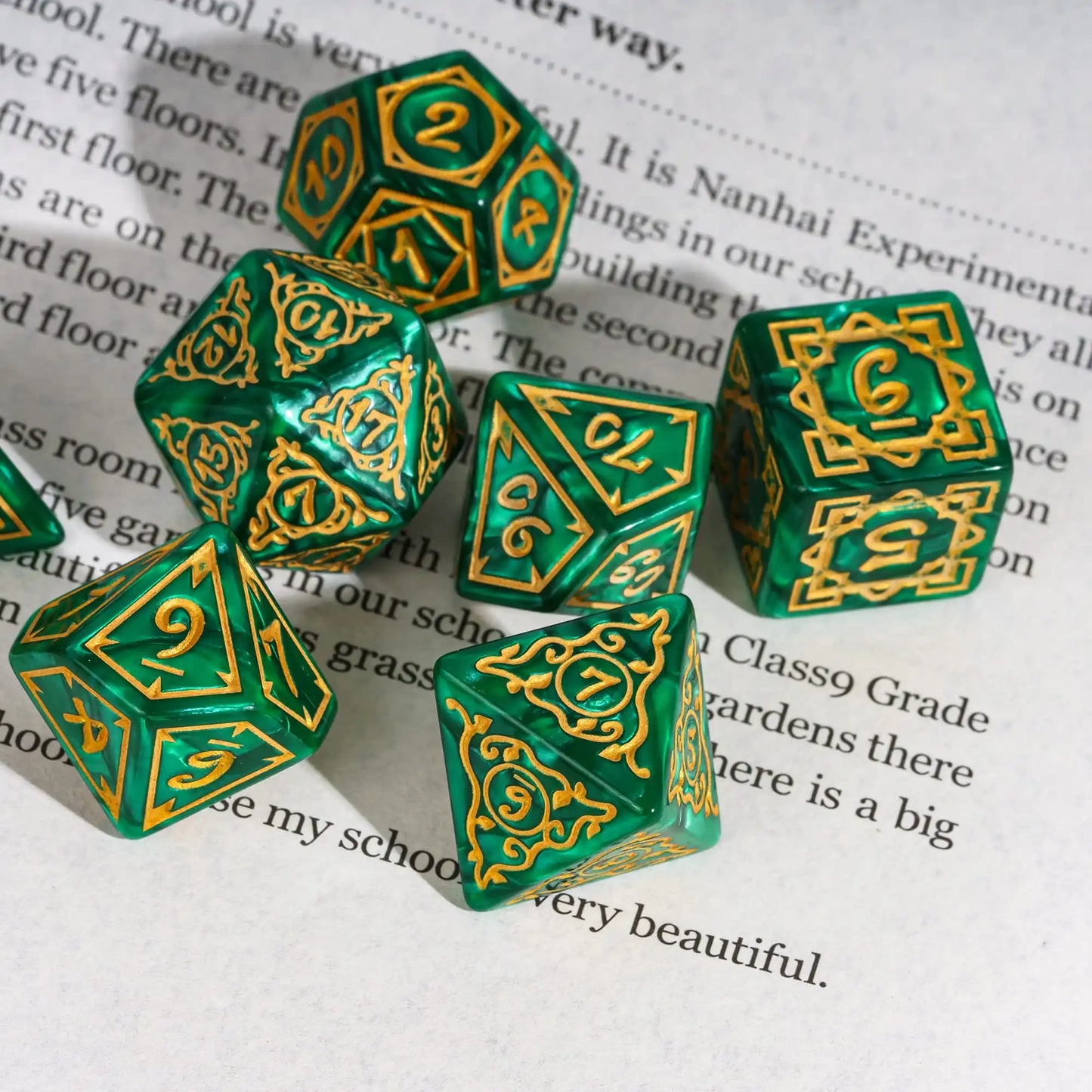 Framed Edges Acrylic Dice - Black and Purple