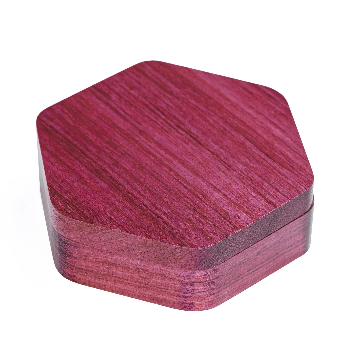 Hexagon Wooden Dice Box - Purple