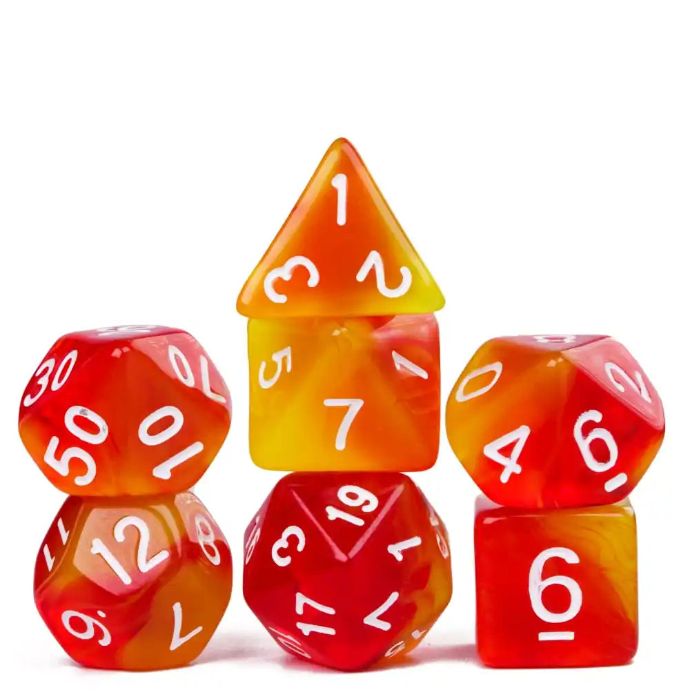 Glitter Dice - Red Yellow