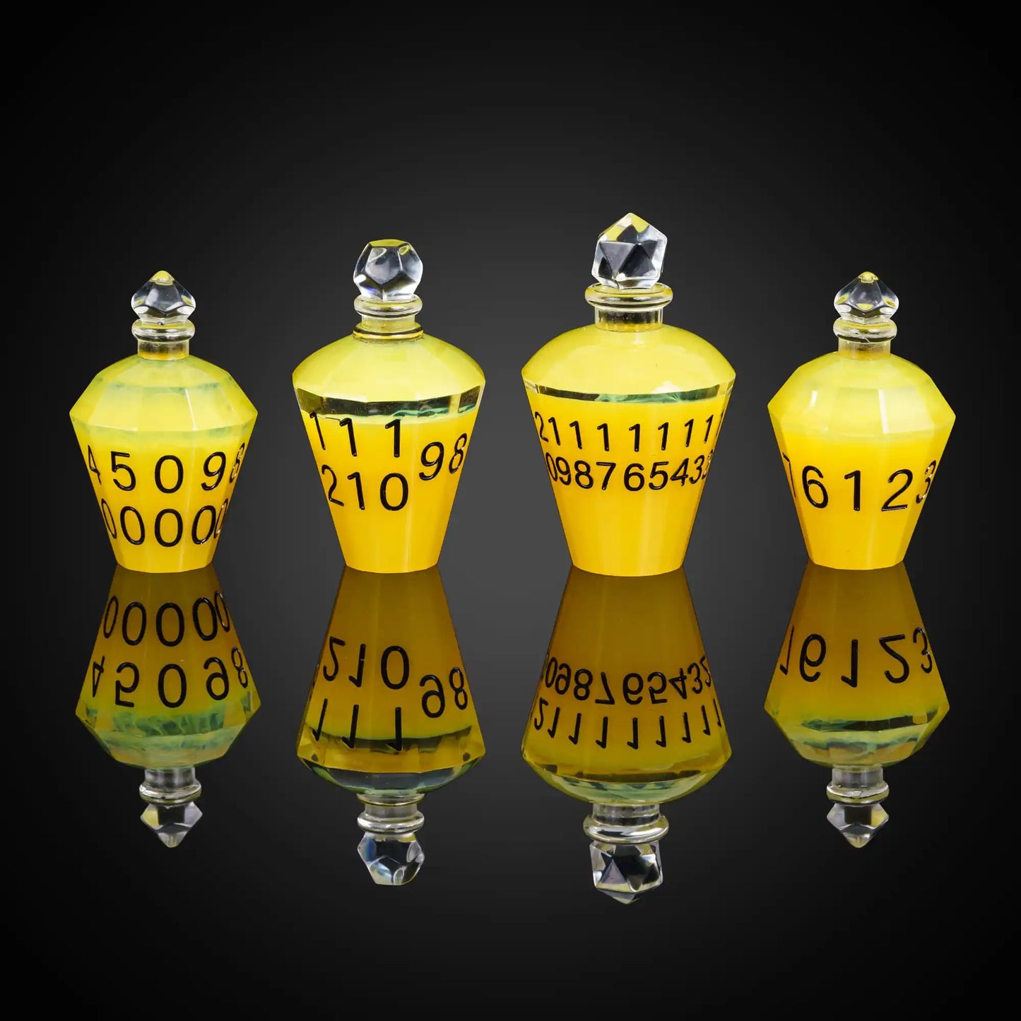 Potion Bottles Dice - Purple w/ Silver Font