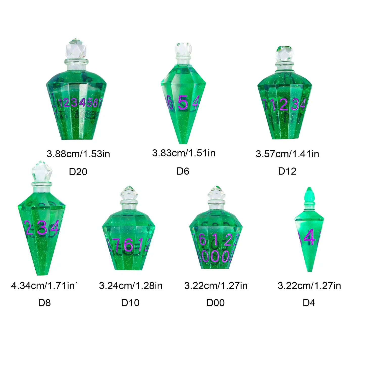 Potion Bottles Dice - Green