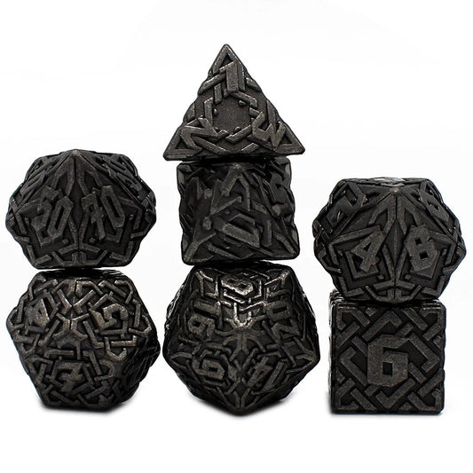 Celtic Metal Dice - Dark Grey