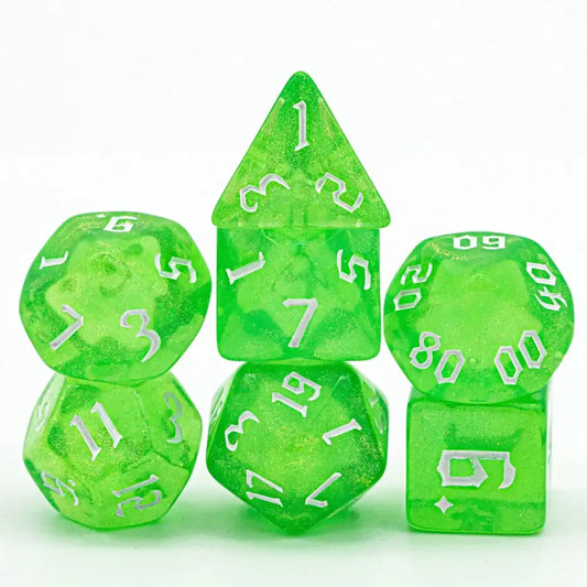 Glitter Dice - Lime