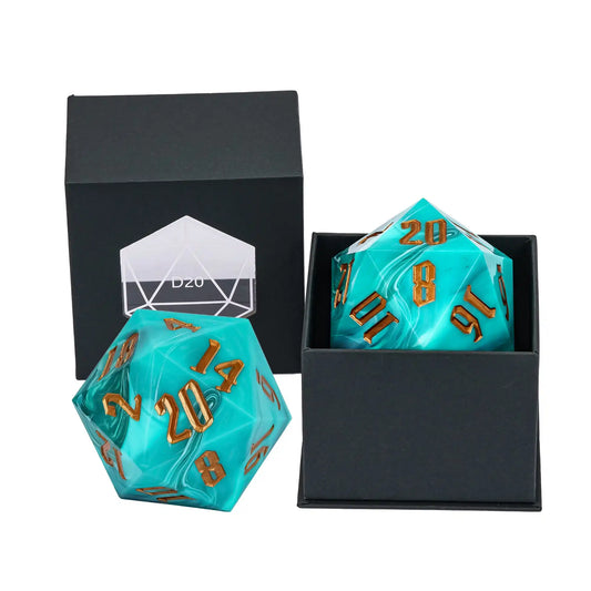 55mm Single Large Acrylic Die - Teal