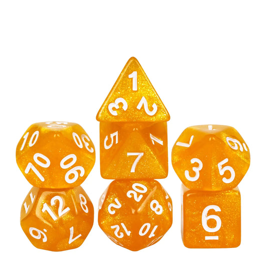 Glitter Dice - Orange