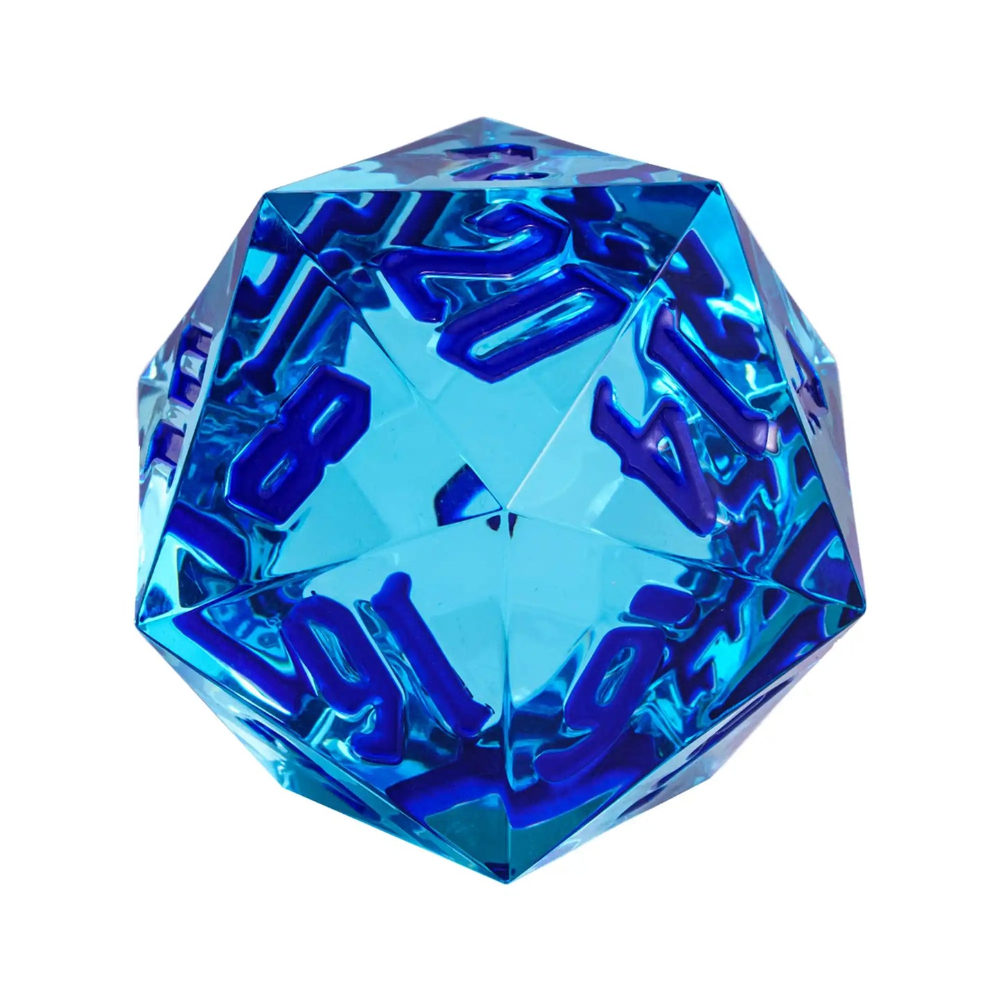 55mm Single Large Acrylic Die - Crystal Blue w/o Box